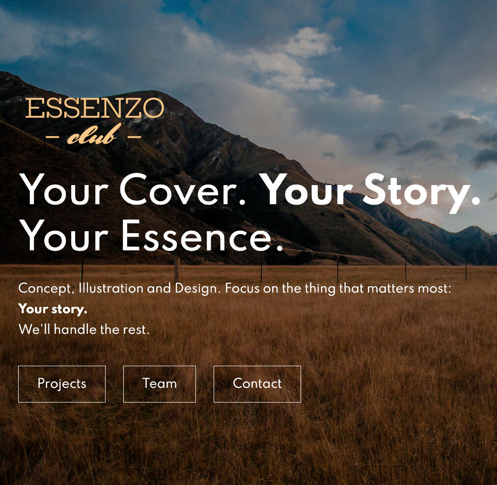 Screenshot of essenzo.club Website